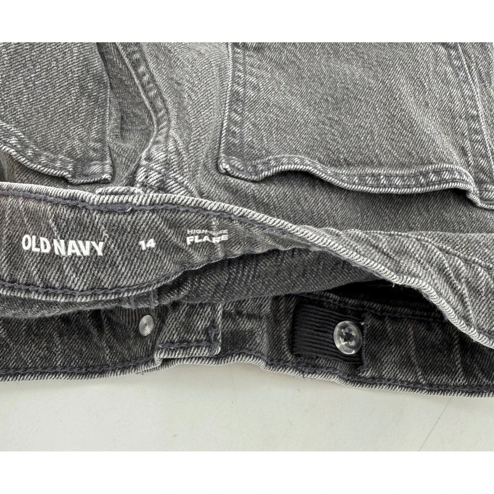 Old Navy Kids Girls High Rise‎ Flare Jeans Gray Size 14 Denim